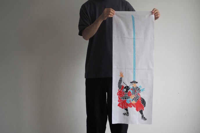 【人形師 中村弘峰 × うのみせ】判じ絵手ぬぐい:ありがとう