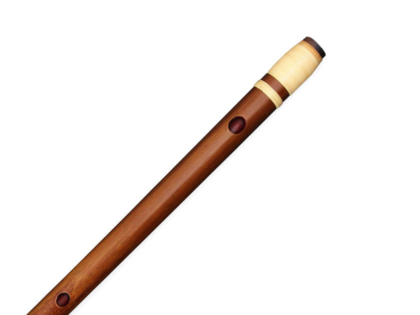 獅子田流 篠笛 燻煙彫込 籐両巻