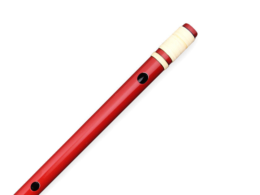 獅子田流 篠笛 本漆塗 籐両巻 本朱