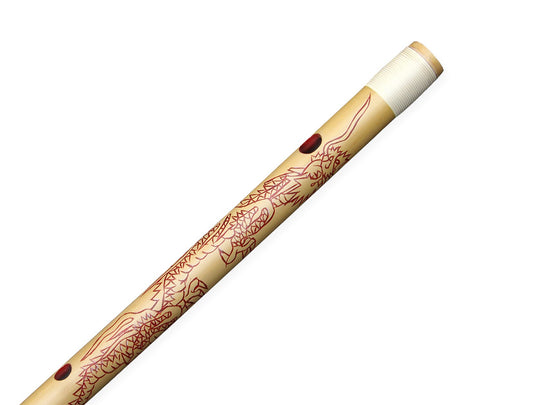 獅子田流 篠笛 スジ彫 龍 彫込