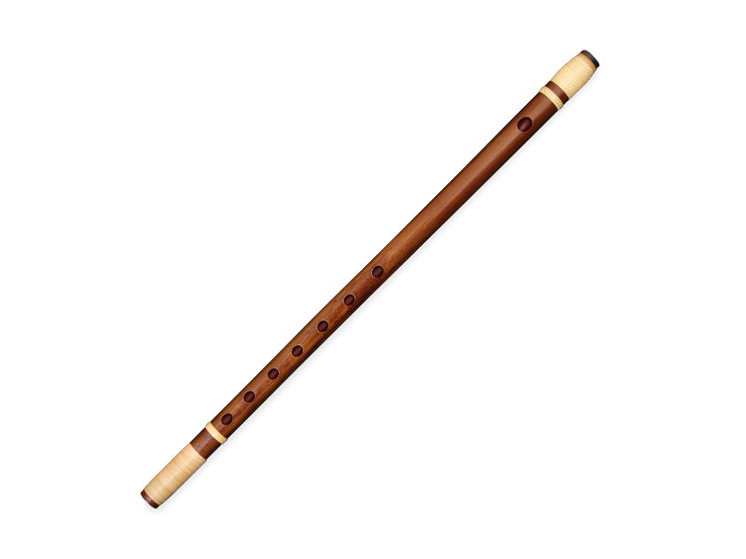 獅子田流 篠笛 燻煙彫込 籐両巻
