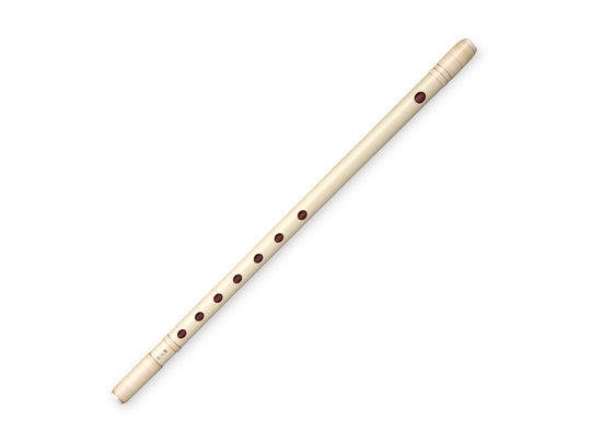 獅子田流 篠笛 本漆塗 籐両巻 漆白