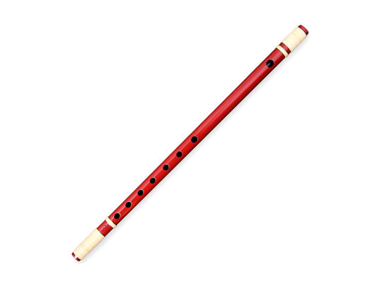 獅子田流 篠笛 本漆塗 籐両巻 本朱