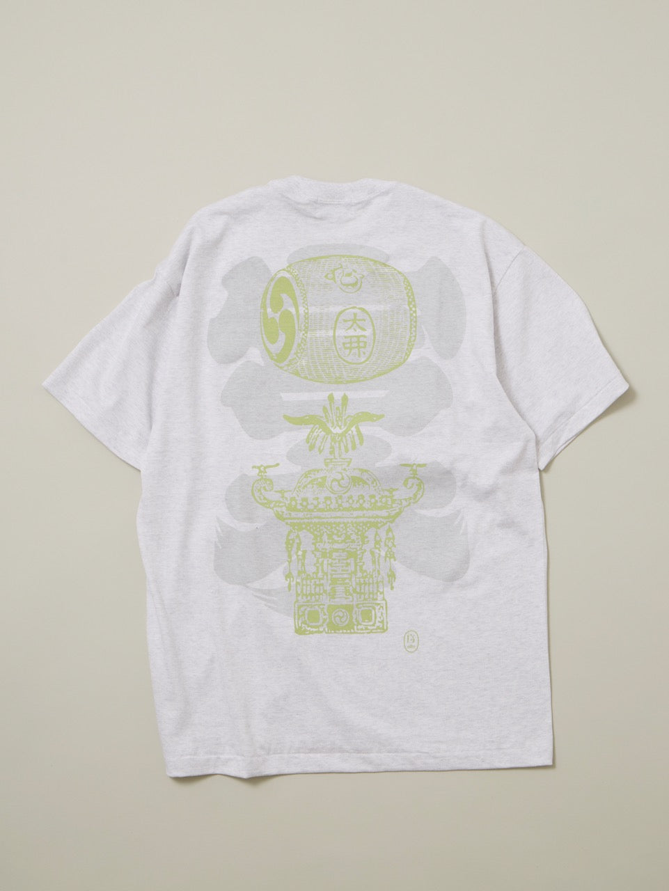 【うのみせオリジナル】宮本太鼓神輿Tシャツ（白杢）