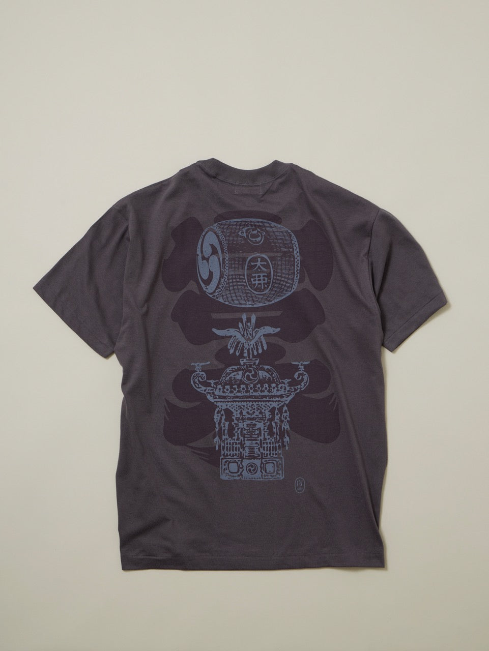 【うのみせオリジナル】宮本太鼓神輿Tシャツ（灰色）