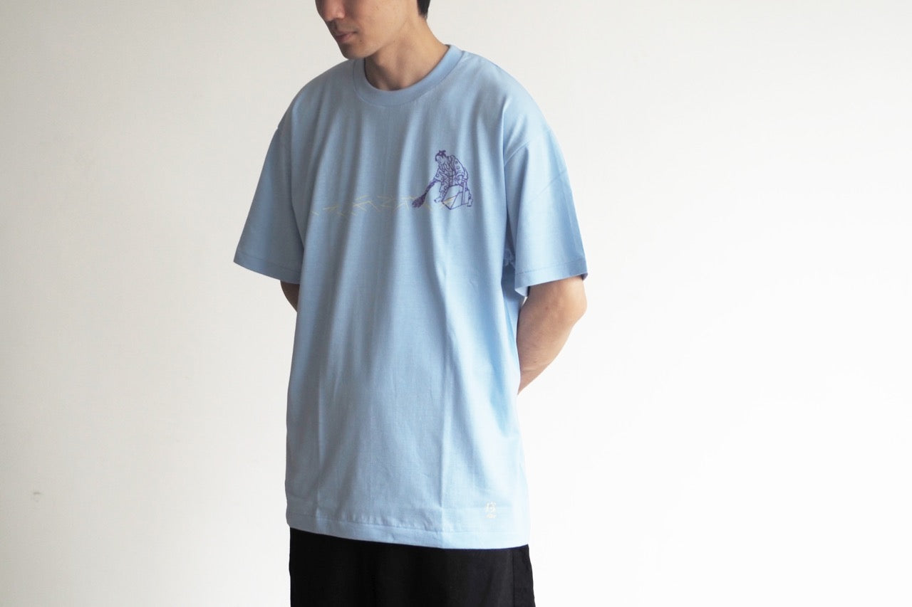 うのみせオリジナル】判じ絵Tシャツ：せんそうじ（水色） | 宮本卯之助商店