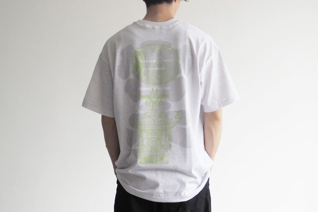 【うのみせオリジナル】宮本太鼓神輿Tシャツ（白杢）