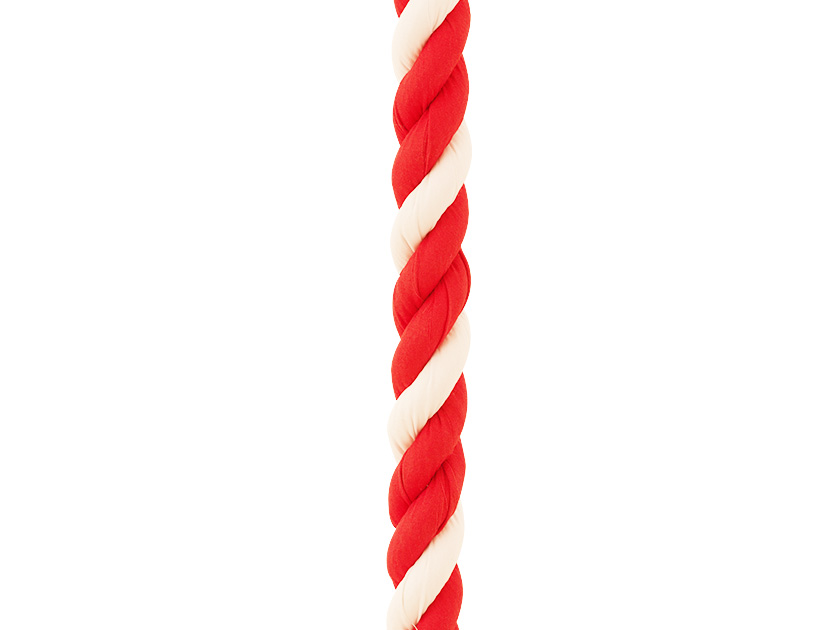 訳ありセール格安） 生川 紅白ロープ 34mm×100m アクリルロープ 神輿 飾り 赤白ロープ 装飾ロープ